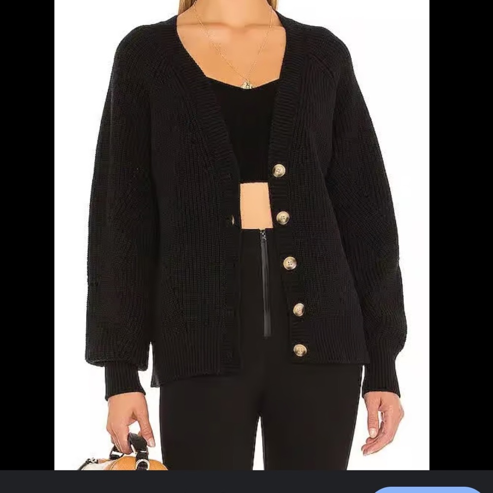 Tularosa Black Button-Up Women's Sweater